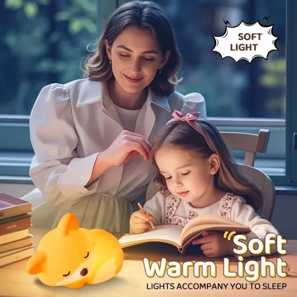 Luminária Infantil Raposa de Silicone