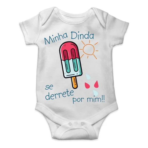 Body Bebê Personalizado – "Minha Dinda Se Derrete" 💖