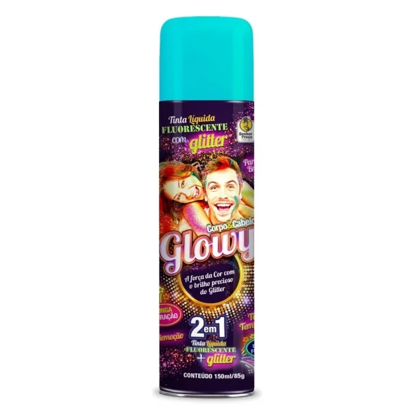 Tinta Glitter Azul Claro - (Temporária)