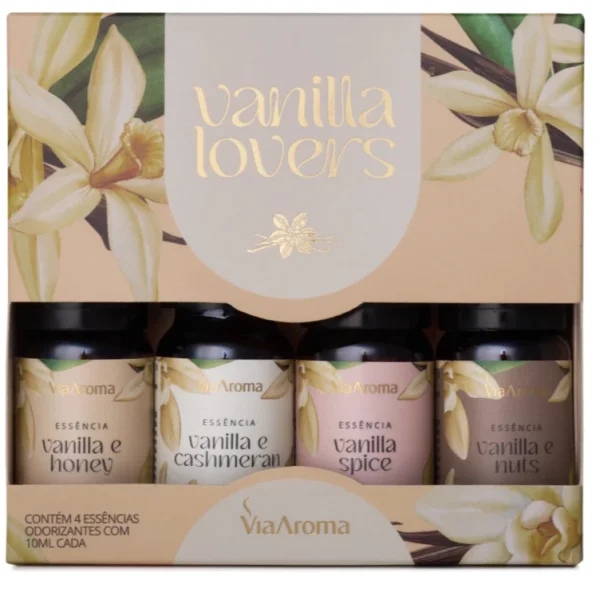 Kit Vanilla Lovers Via Aroma - 4 Essências