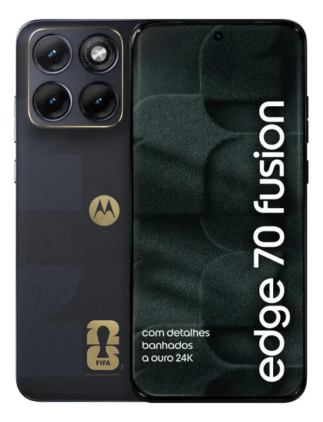 Smartphone Motorola Edge 70 Fusion 5G -  Edição FIFA World Cup (Grafite). 256 GB, 24 GB (8 GB + 16 GB RAM Boost)
