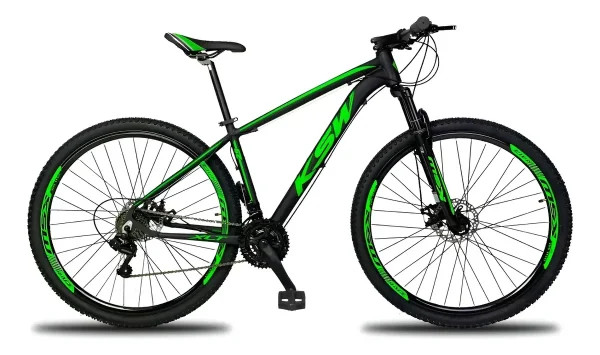 Bicicleta Aro 29 KSW 24V Shimano - Freio Hidráulico, Trava, Cassete K7 🚲