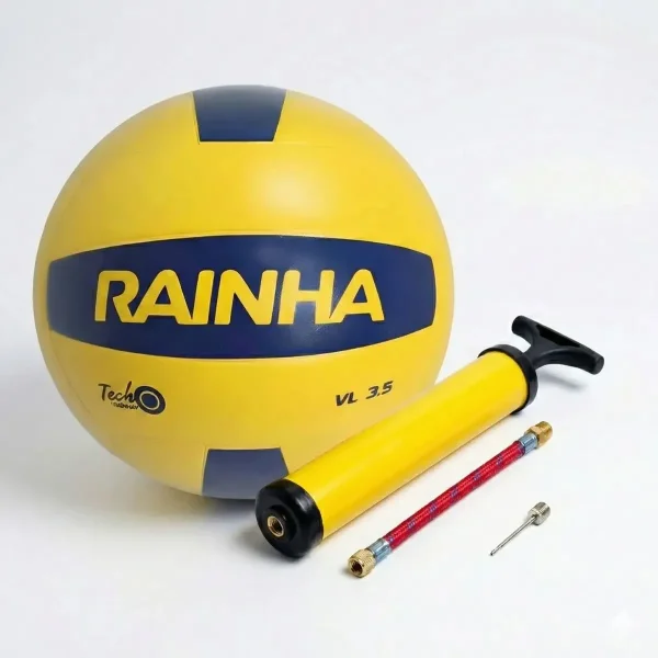 Bola Volei Rainha 3.5 Oficial Tecnofusion + Bomba De Ar