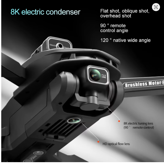 Drone Com Gps V168 Pro Max 2025 Câmera Hd Profissional 8k 5g Wifi Fpv Desvio De Obstáculos 360° Motor Brushless Quadricóptero De Controle Remoto Com T