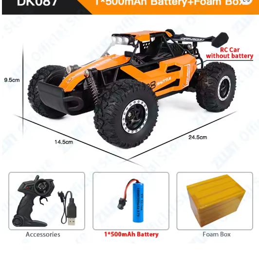 Carro De Controle Remoto Modelo Zwn Escala 1:16/1:20 Com Luz Led Veículo De Escalada Off-road 