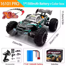 Carro De Controle Remoto 4WD (4x4) Escala 1:16 70km/h Ou 50km/h Com Led, Carros De Controle Remoto De Alta Velocidade Monster Truck 