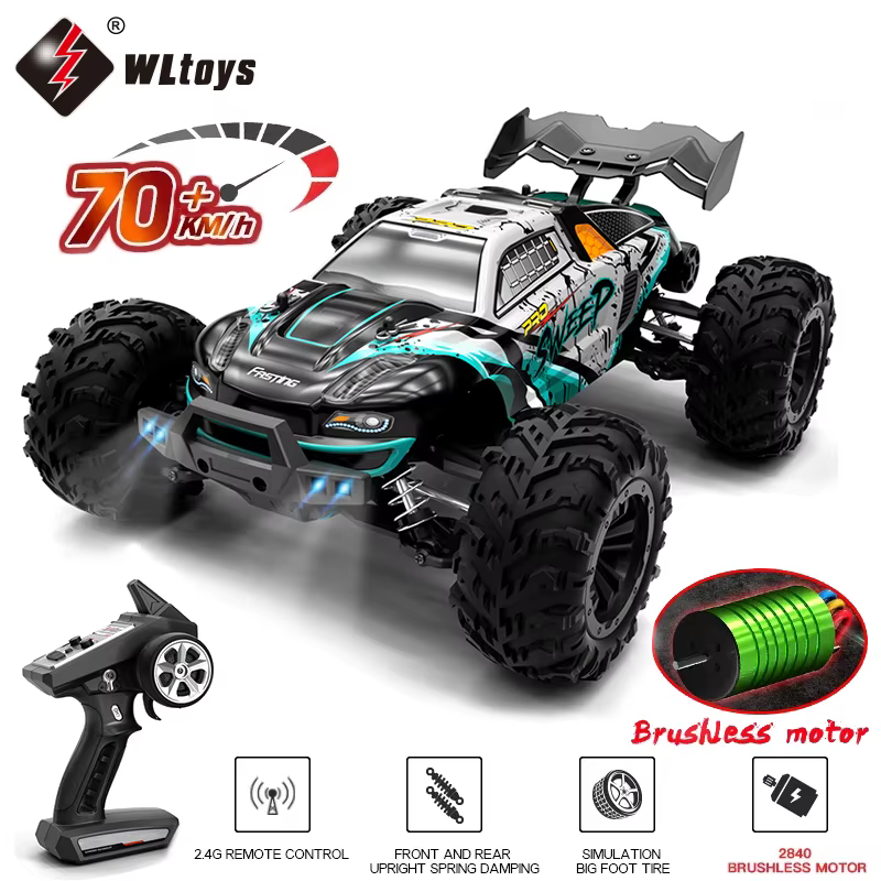 Carro De Controle Remoto 4WD (4x4) Escala 1:16 70km/h Ou 50km/h Com Led, Carros De Controle Remoto De Alta Velocidade Monster Truck 