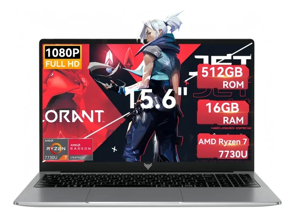 Notebook 15,6'' Amd Ryzen 7 7730u 16gb Ram 512gb Ssd Win11