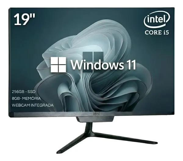 Computador All In One 19 I5 8gb Ssd 256 Win11 K2 Branco Ital