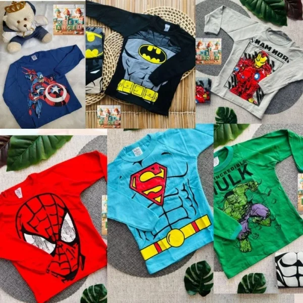 Camiseta Infantil Personagem Menino Manga Longa