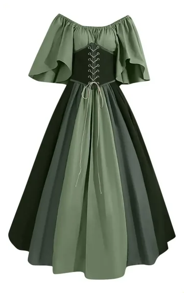 Vestido Medieval Retrô Gótico Feminino