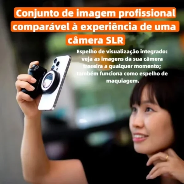 Grip MagEstabilizador e Luz de Preenchimento para Selfie